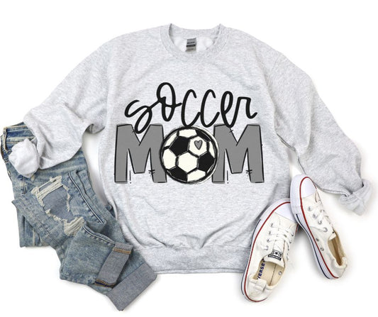 Team Go Mom (Soccer - Silver/Grey) - DTF