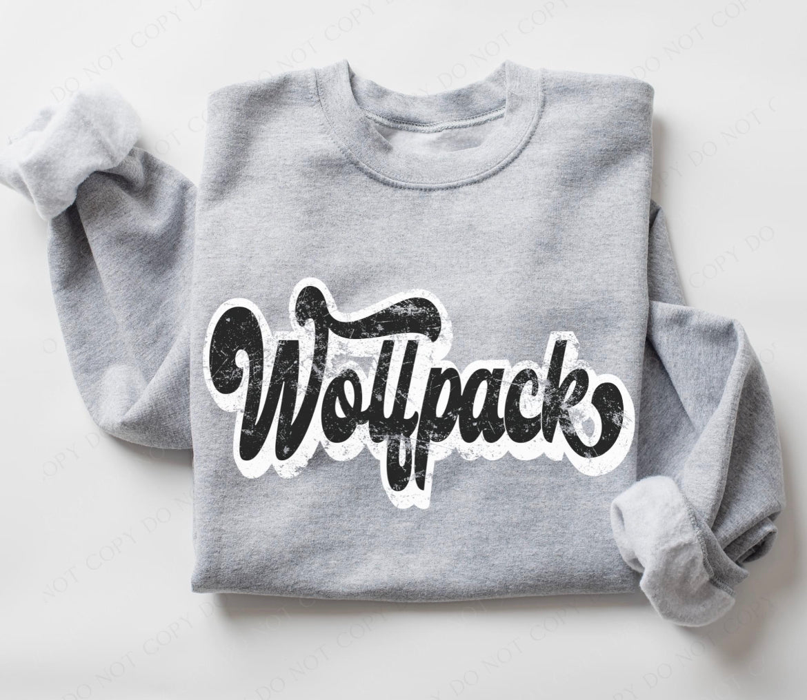 Wolfpack (retro black and white) - DTF