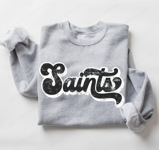 Saints (retro black and white) - DTF