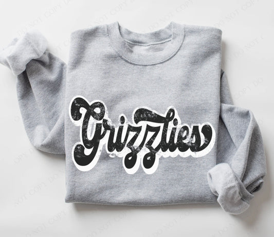 Grizzlies (retro black and white) - DTF