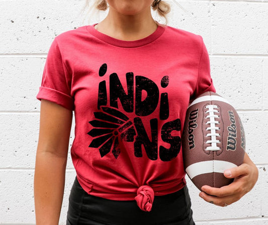 Indians Mascot (black) - DTF