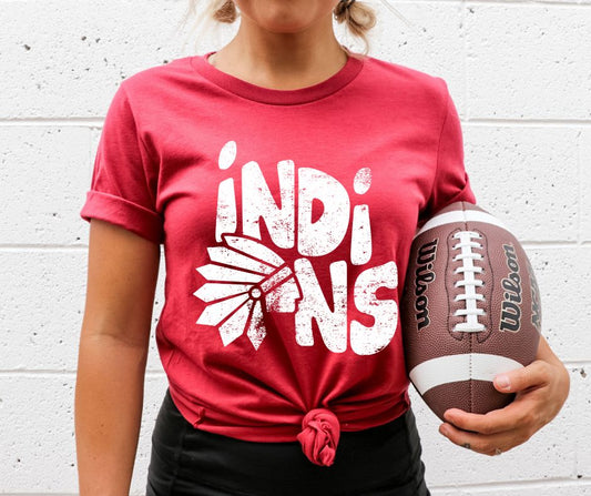 Indians Mascot (white) - DTF