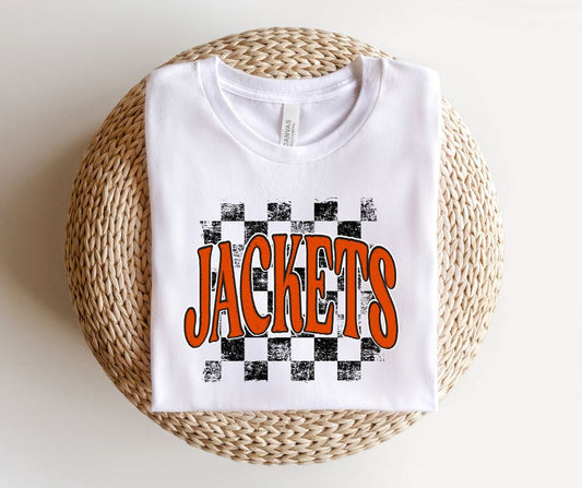 Jackets checkerboard (orange/black) TODDLER - DTF