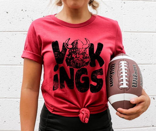 Vikings Mascot (black) - DTF