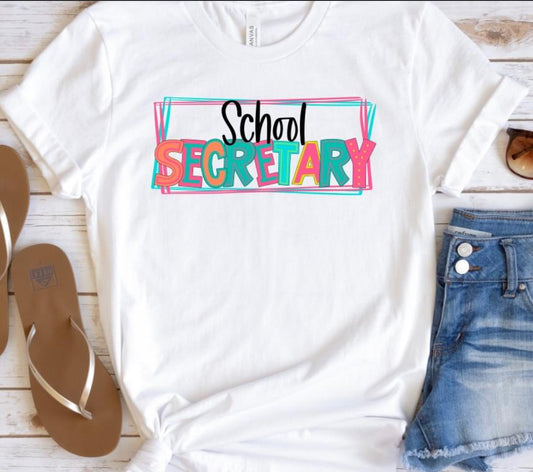 School Secretary  (doodle letters) - DTF